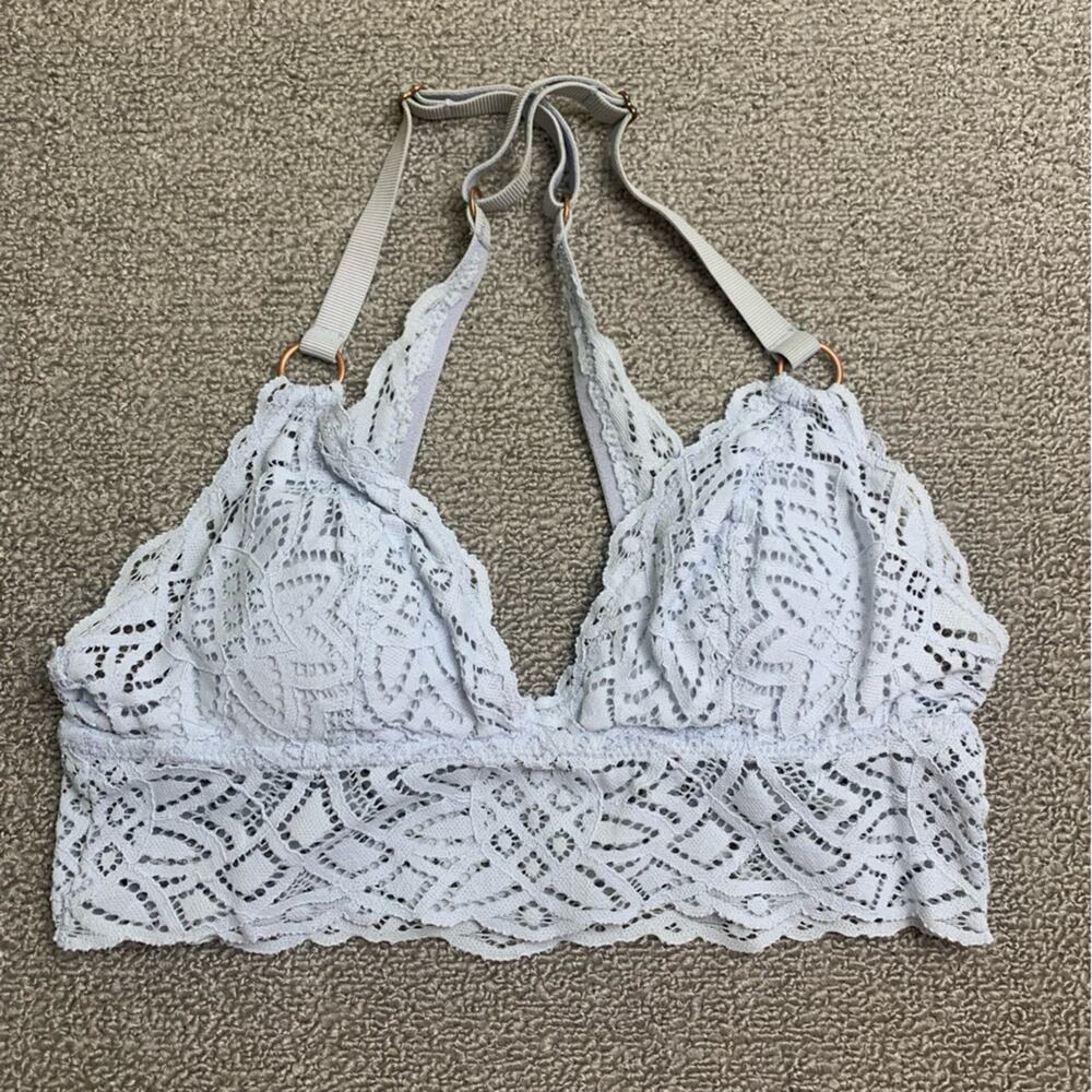 Aerie Bralette Lace Light Blue Size XS